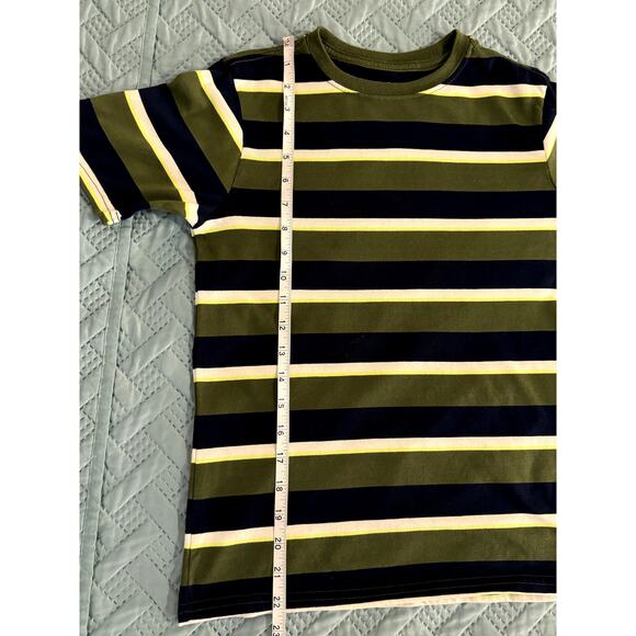 WONDER NATION YOUTH STRIPED SHORT SLEEVE CREW NECK T-SHIRT SIZE LARGE 10-12 - Picture 6 of 6